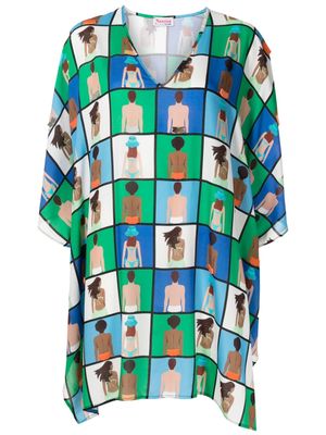 Amir Slama all-over graphic-print dress - Multicolour
