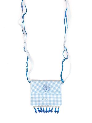 Amir Slama bead-embellished pendant necklace - Blue