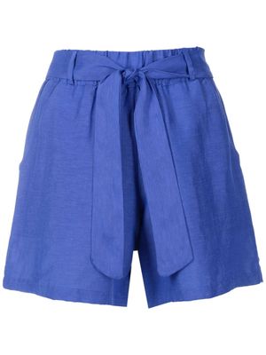 Amir Slama belted elasticated short shorts - Blue