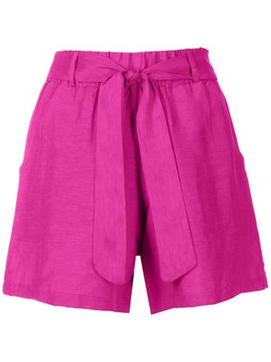 Amir Slama belted elasticated short shorts - Pink