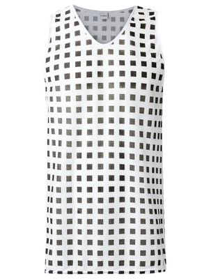 Amir Slama checker print tank top - White