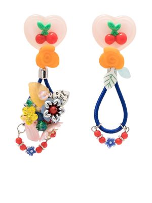 Amir Slama cherry-motif drop earrings - Multicolour