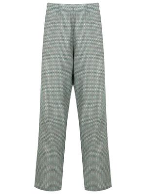 Amir Slama cotton cropped straight-leg trousers - Green
