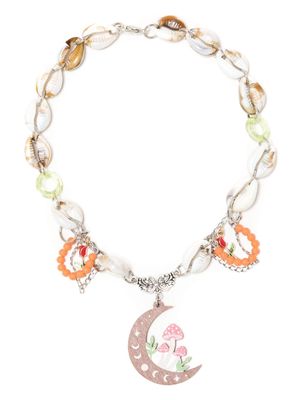 Amir Slama cowrie shell-embellishment necklace - Silver