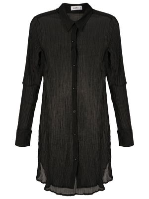 Amir Slama crinkle-finish shirt dress - Black