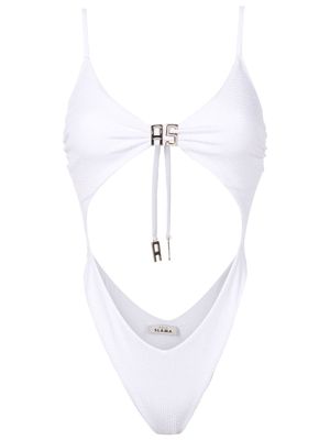 Amir Slama cut-out detail swimsuit - White