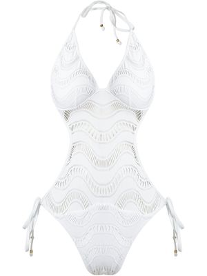 Amir Slama cut out pattern swimsuit - White
