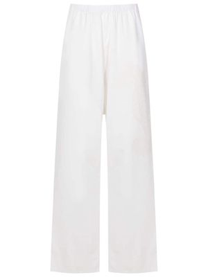 Amir Slama elasticated-waistband straight-leg trousers - White