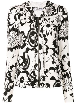 Amir Slama floral-print zip-up jacket - White