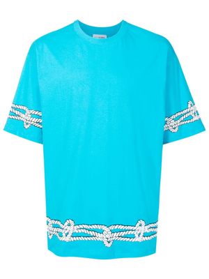 Amir Slama graphic-print cotton T-shirt - Blue