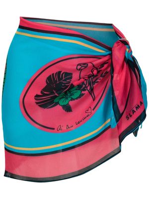 Amir Slama graphic-print sarong - Multicolour