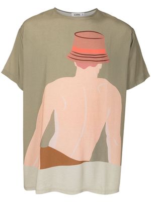 Amir Slama graphic-print short-sleeved T-shirt - Green