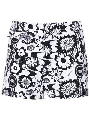 Amir Slama graphic-print swim shorts - Black