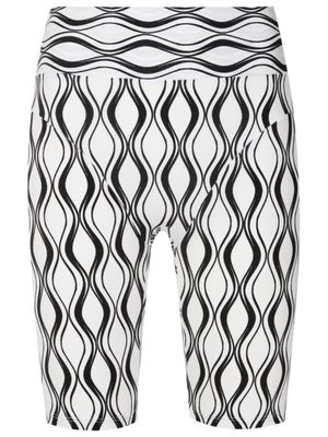 AMIR SLAMA GYM graphic-print cut-out shorts - White