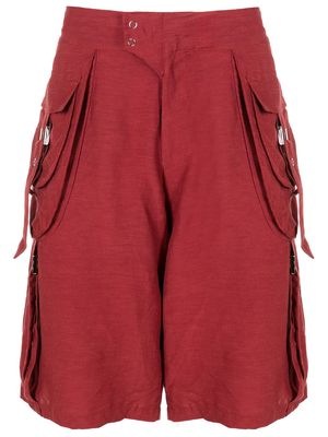 Amir Slama mid-waist cargo bermuda shorts - Red