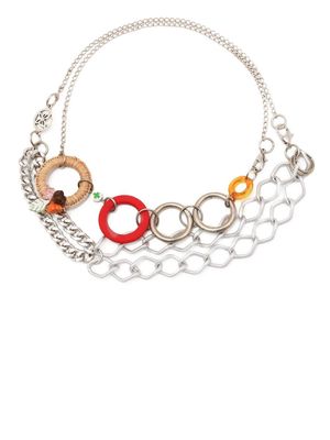 Amir Slama multi-chain charm necklace - Multicolour