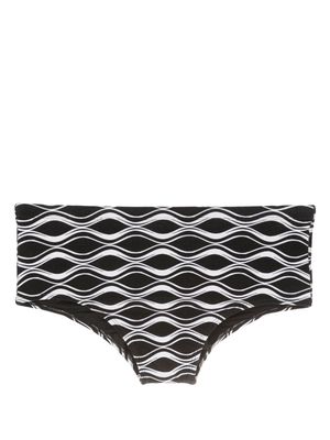Amir Slama Ondas-print swimming trunks - Black