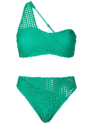 Amir Slama one-shoulder high-waist bikini - Green