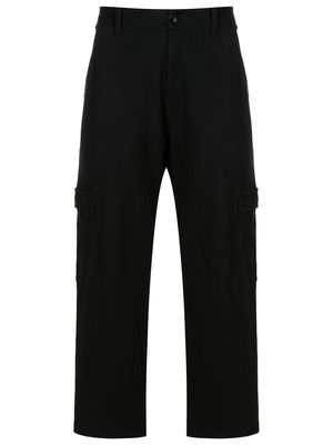 Amir Slama panelled cotton cargo trousers - Black