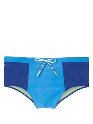 Amir Slama panelled drawstring swimming trunks - Blue