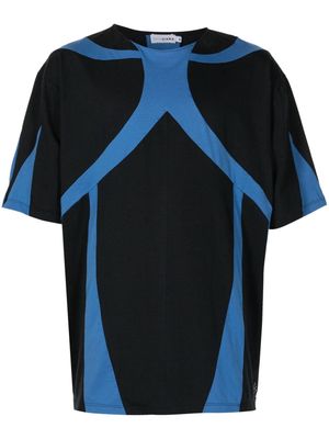 Amir Slama panelled round-neck T-shirt - Blue