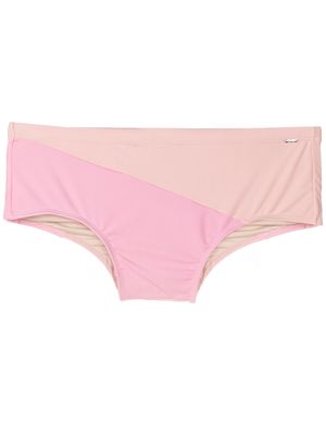 Amir Slama panelled swim trunks - Pink