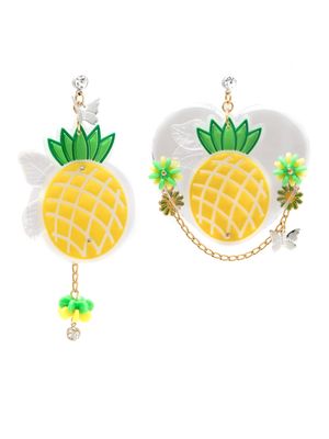 Amir Slama pineapple drop earrings - Yellow