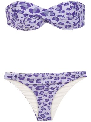 Amir Slama printed bandeau bikini set - Pink
