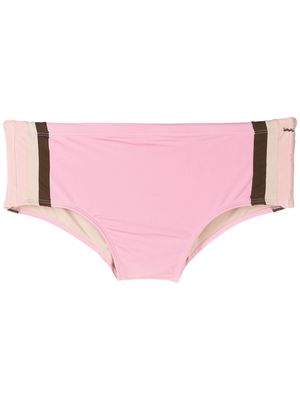 Amir Slama side-stripe swim trunks - Pink
