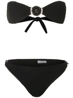 Amir Slama strapless buckled bikini set - Black
