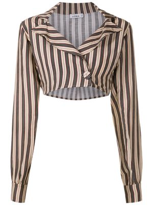 Amir Slama striped cropped blouse - Multicolour