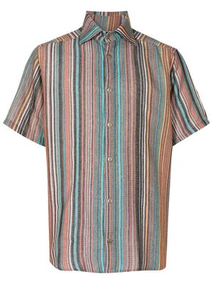 Amir Slama striped-jacquard cotton-blend T-shirt - Multicolour
