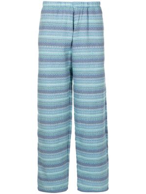 Amir Slama striped jacquard trousers - Blue