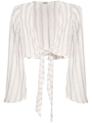 Amir Slama striped silk blouse - White