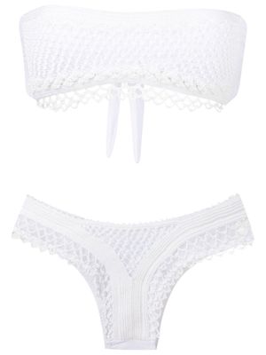 Amir Slama tricot-knit bikini set - White