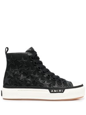 AMIRI all-over star-patch high-top sneakers - Black
