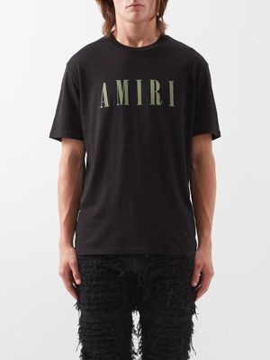 Amiri - Applied-logo Cotton-jersey T-shirt - Mens - Black
