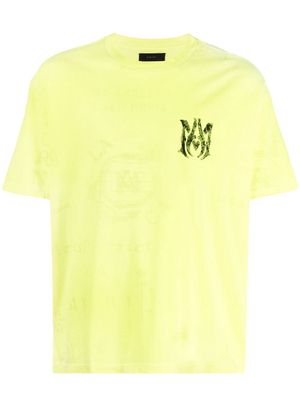 AMIRI army stencil cotton T-shirt - Yellow