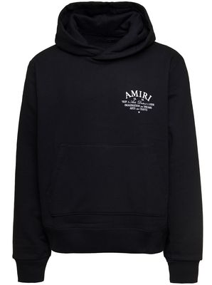 AMIRI arts District Black Hoodie With Logo Print In Cotton Man