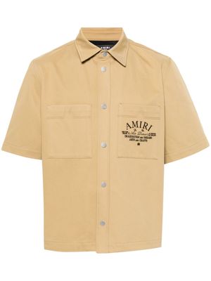 AMIRI Arts District-embroidered shirt - Neutrals