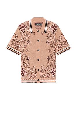 Amiri Bandana Polo in Pink