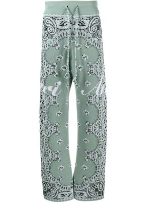 AMIRI bandana-print straight-leg trousers - Green