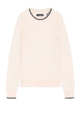 Amiri Basket Stitch Crew in Nude