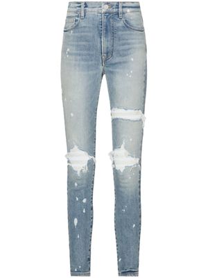 AMIRI bleached mid-rise skinny jeans - Blue