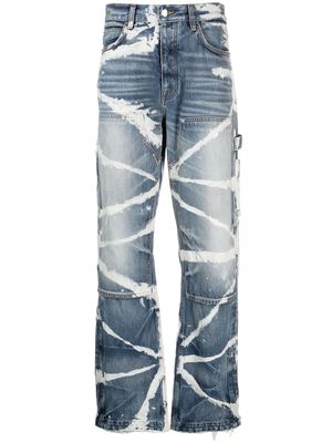 AMIRI bleached straight-leg jeans - Blue