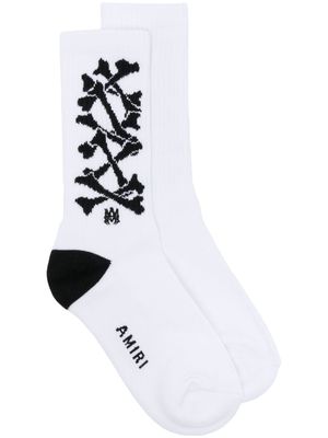 AMIRI Bones cotton socks - White
