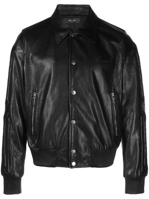 AMIRI Bones embossed leather jacket - Black