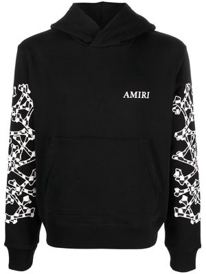 AMIRI bones motif logo hoodie - Black