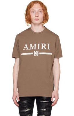 AMIRI Brown MA Bar T-Shirt
