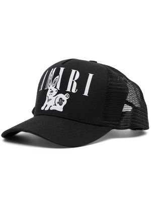 AMIRI bunny logo-print mesh cap - Black